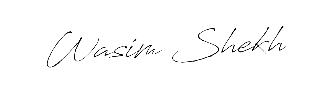 Design your own signature with our free online signature maker. With this signature software, you can create a handwritten (Antro_Vectra) signature for name Wasim Shekh. Wasim Shekh signature style 6 images and pictures png