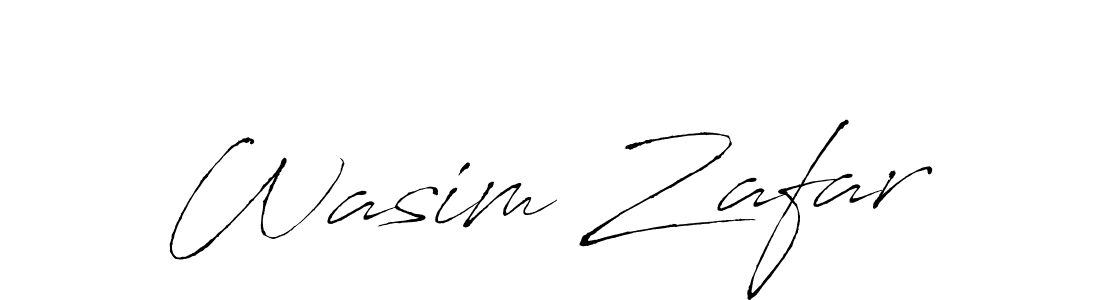 How to make Wasim Zafar name signature. Use Antro_Vectra style for creating short signs online. This is the latest handwritten sign. Wasim Zafar signature style 6 images and pictures png