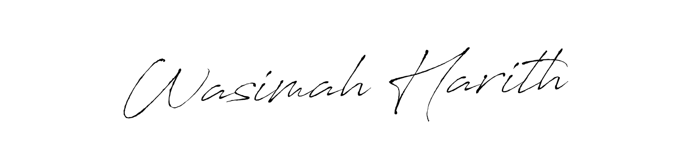 Make a beautiful signature design for name Wasimah Harith. Use this online signature maker to create a handwritten signature for free. Wasimah Harith signature style 6 images and pictures png