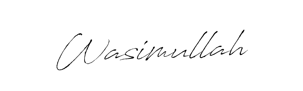 How to make Wasimullah signature? Antro_Vectra is a professional autograph style. Create handwritten signature for Wasimullah name. Wasimullah signature style 6 images and pictures png