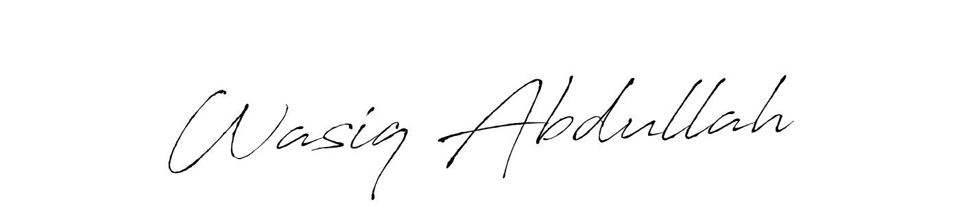 This is the best signature style for the Wasiq Abdullah name. Also you like these signature font (Antro_Vectra). Mix name signature. Wasiq Abdullah signature style 6 images and pictures png