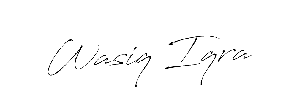How to Draw Wasiq Iqra signature style? Antro_Vectra is a latest design signature styles for name Wasiq Iqra. Wasiq Iqra signature style 6 images and pictures png