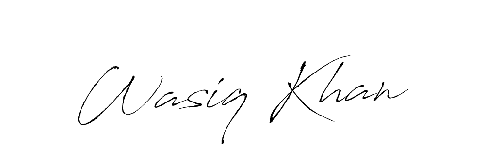 Wasiq Khan stylish signature style. Best Handwritten Sign (Antro_Vectra) for my name. Handwritten Signature Collection Ideas for my name Wasiq Khan. Wasiq Khan signature style 6 images and pictures png