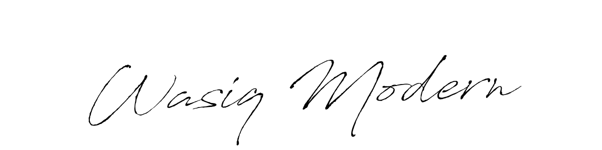 How to make Wasiq Modern name signature. Use Antro_Vectra style for creating short signs online. This is the latest handwritten sign. Wasiq Modern signature style 6 images and pictures png