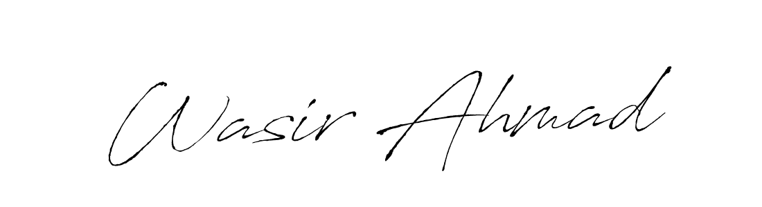 Make a beautiful signature design for name Wasir Ahmad. With this signature (Antro_Vectra) style, you can create a handwritten signature for free. Wasir Ahmad signature style 6 images and pictures png