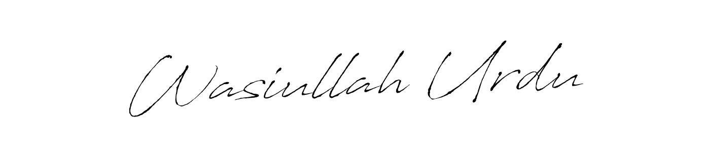 How to make Wasiullah Urdu signature? Antro_Vectra is a professional autograph style. Create handwritten signature for Wasiullah Urdu name. Wasiullah Urdu signature style 6 images and pictures png