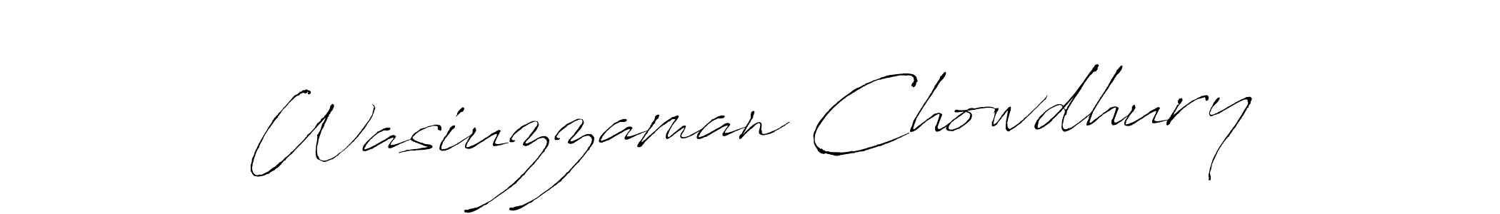 How to make Wasiuzzaman Chowdhury name signature. Use Antro_Vectra style for creating short signs online. This is the latest handwritten sign. Wasiuzzaman Chowdhury signature style 6 images and pictures png