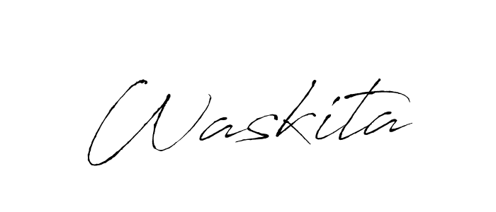 How to make Waskita signature? Antro_Vectra is a professional autograph style. Create handwritten signature for Waskita name. Waskita signature style 6 images and pictures png