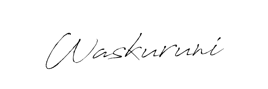 You should practise on your own different ways (Antro_Vectra) to write your name (Waskuruni) in signature. don't let someone else do it for you. Waskuruni signature style 6 images and pictures png