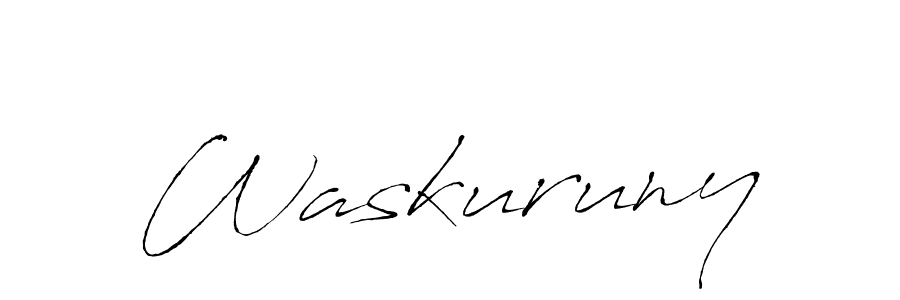 Similarly Antro_Vectra is the best handwritten signature design. Signature creator online .You can use it as an online autograph creator for name Waskuruny. Waskuruny signature style 6 images and pictures png