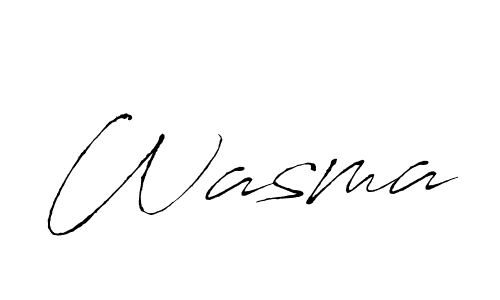Design your own signature with our free online signature maker. With this signature software, you can create a handwritten (Antro_Vectra) signature for name Wasma. Wasma signature style 6 images and pictures png