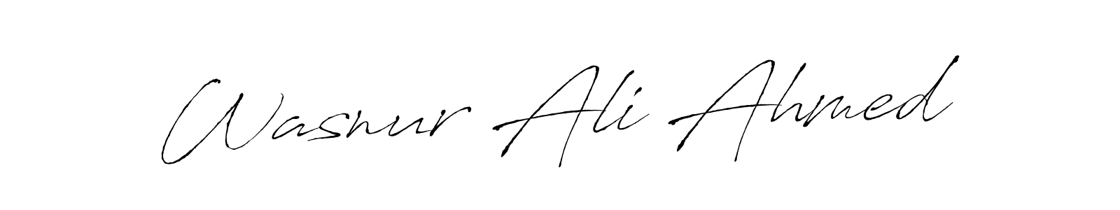 Make a short Wasnur Ali Ahmed signature style. Manage your documents anywhere anytime using Antro_Vectra. Create and add eSignatures, submit forms, share and send files easily. Wasnur Ali Ahmed signature style 6 images and pictures png