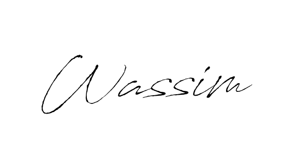Make a beautiful signature design for name Wassim. With this signature (Antro_Vectra) style, you can create a handwritten signature for free. Wassim signature style 6 images and pictures png