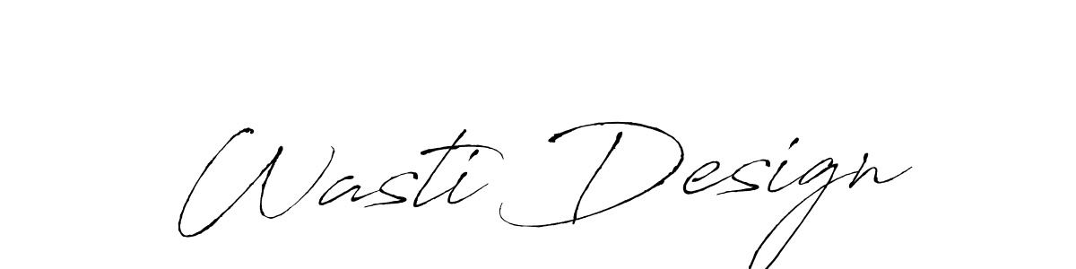 How to make Wasti Design signature? Antro_Vectra is a professional autograph style. Create handwritten signature for Wasti Design name. Wasti Design signature style 6 images and pictures png