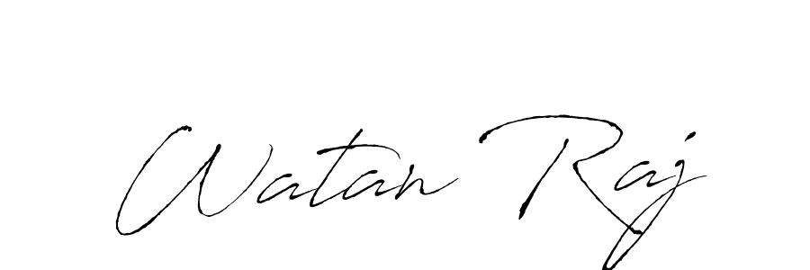 How to make Watan Raj signature? Antro_Vectra is a professional autograph style. Create handwritten signature for Watan Raj name. Watan Raj signature style 6 images and pictures png
