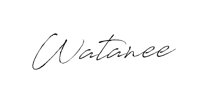 You should practise on your own different ways (Antro_Vectra) to write your name (Watanee) in signature. don't let someone else do it for you. Watanee signature style 6 images and pictures png