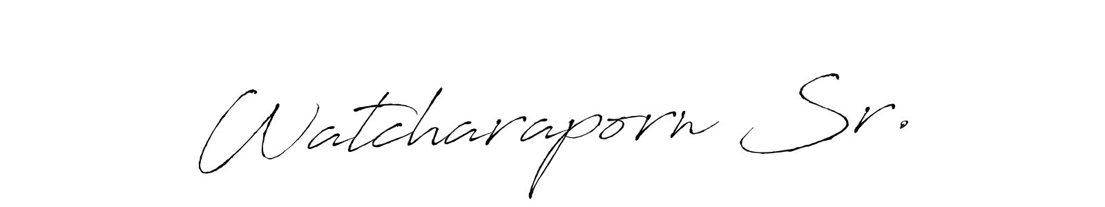 Design your own signature with our free online signature maker. With this signature software, you can create a handwritten (Antro_Vectra) signature for name Watcharaporn Sr.. Watcharaporn Sr. signature style 6 images and pictures png