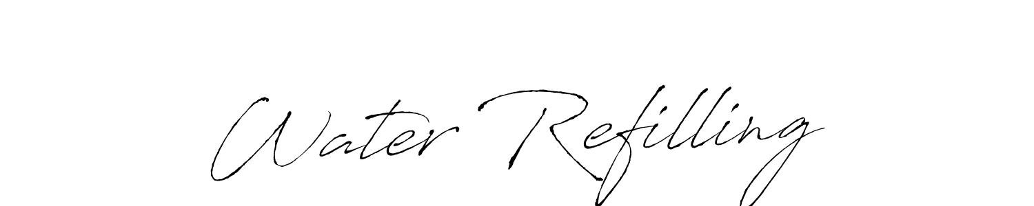 Design your own signature with our free online signature maker. With this signature software, you can create a handwritten (Antro_Vectra) signature for name Water Refilling. Water Refilling signature style 6 images and pictures png