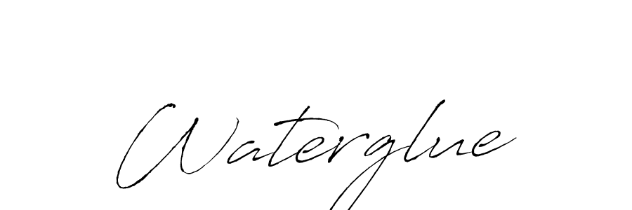 Waterglue stylish signature style. Best Handwritten Sign (Antro_Vectra) for my name. Handwritten Signature Collection Ideas for my name Waterglue. Waterglue signature style 6 images and pictures png