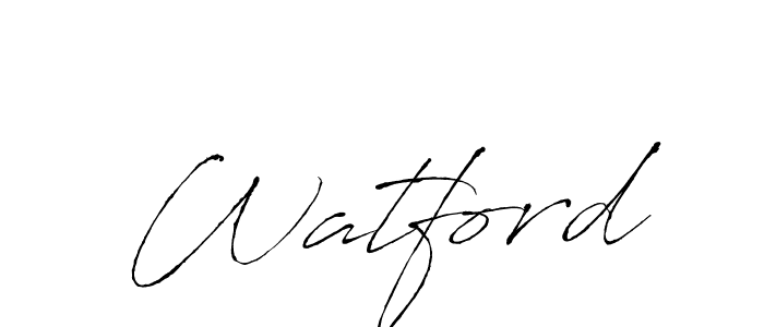 Antro_Vectra is a professional signature style that is perfect for those who want to add a touch of class to their signature. It is also a great choice for those who want to make their signature more unique. Get Watford name to fancy signature for free. Watford signature style 6 images and pictures png