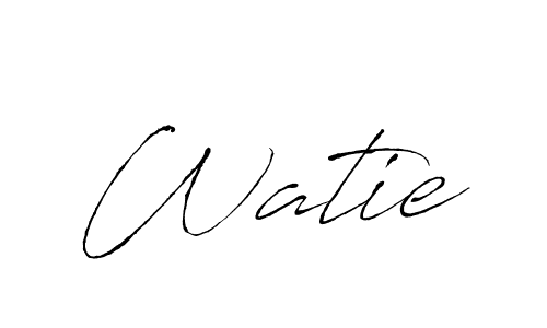 How to make Watie name signature. Use Antro_Vectra style for creating short signs online. This is the latest handwritten sign. Watie signature style 6 images and pictures png