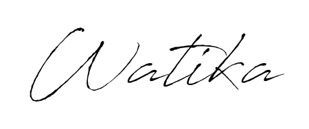 The best way (Antro_Vectra) to make a short signature is to pick only two or three words in your name. For converting this name Watika. Watika signature style 6 images and pictures png