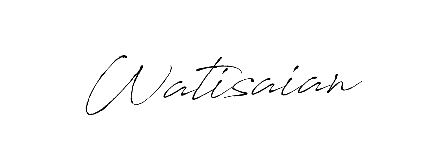 The best way (Antro_Vectra) to make a short signature is to pick only two or three words in your name. The name Watisaian include a total of six letters. For converting this name. Watisaian signature style 6 images and pictures png