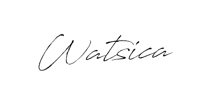 How to make Watsica signature? Antro_Vectra is a professional autograph style. Create handwritten signature for Watsica name. Watsica signature style 6 images and pictures png