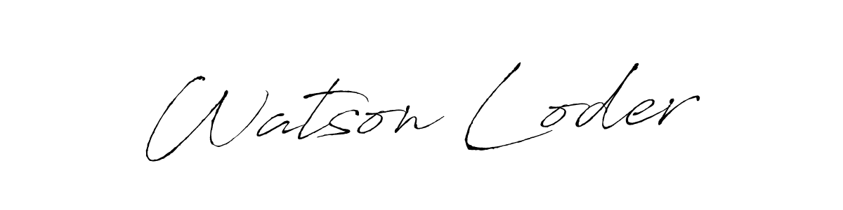 Design your own signature with our free online signature maker. With this signature software, you can create a handwritten (Antro_Vectra) signature for name Watson Loder. Watson Loder signature style 6 images and pictures png