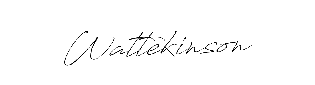 Design your own signature with our free online signature maker. With this signature software, you can create a handwritten (Antro_Vectra) signature for name Wattekinson. Wattekinson signature style 6 images and pictures png