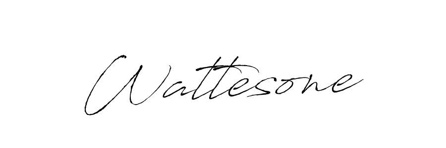 How to make Wattesone signature? Antro_Vectra is a professional autograph style. Create handwritten signature for Wattesone name. Wattesone signature style 6 images and pictures png