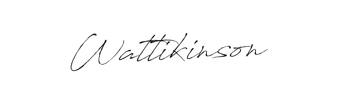 Make a beautiful signature design for name Wattikinson. With this signature (Antro_Vectra) style, you can create a handwritten signature for free. Wattikinson signature style 6 images and pictures png