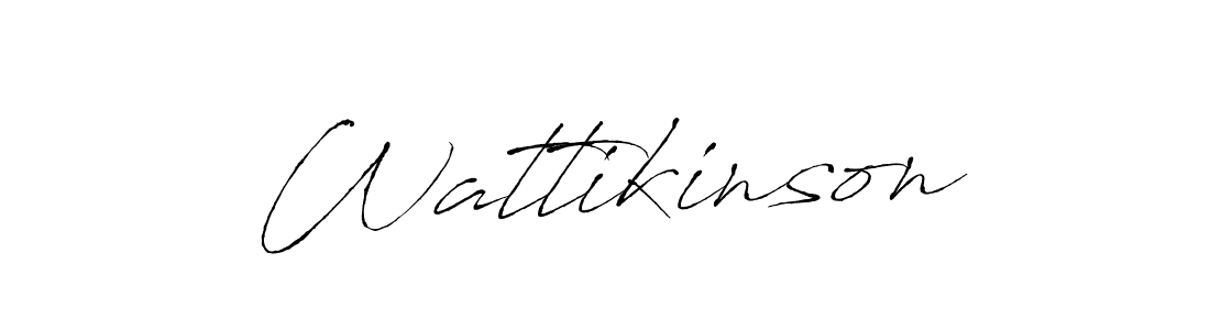 The best way (Antro_Vectra) to make a short signature is to pick only two or three words in your name. The name Wattikinson include a total of six letters. For converting this name. Wattikinson signature style 6 images and pictures png