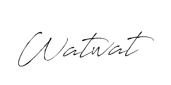 Watwat stylish signature style. Best Handwritten Sign (Antro_Vectra) for my name. Handwritten Signature Collection Ideas for my name Watwat. Watwat signature style 6 images and pictures png