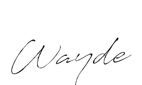Use a signature maker to create a handwritten signature online. With this signature software, you can design (Antro_Vectra) your own signature for name Wayde. Wayde signature style 6 images and pictures png