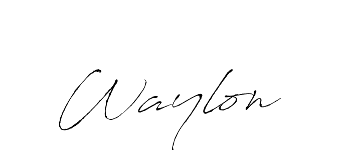 Waylon  stylish signature style. Best Handwritten Sign (Antro_Vectra) for my name. Handwritten Signature Collection Ideas for my name Waylon . Waylon  signature style 6 images and pictures png