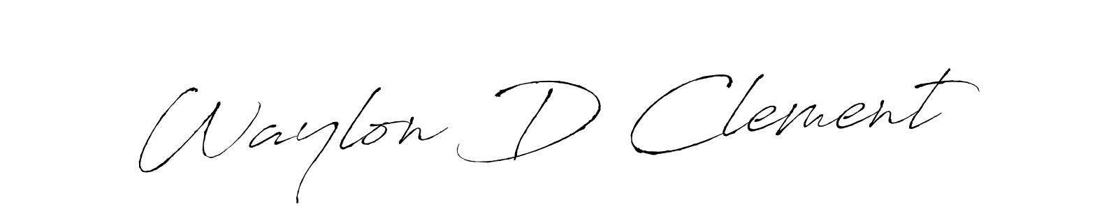 Waylon D Clement stylish signature style. Best Handwritten Sign (Antro_Vectra) for my name. Handwritten Signature Collection Ideas for my name Waylon D Clement. Waylon D Clement signature style 6 images and pictures png