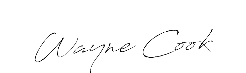 Wayne Cook stylish signature style. Best Handwritten Sign (Antro_Vectra) for my name. Handwritten Signature Collection Ideas for my name Wayne Cook. Wayne Cook signature style 6 images and pictures png