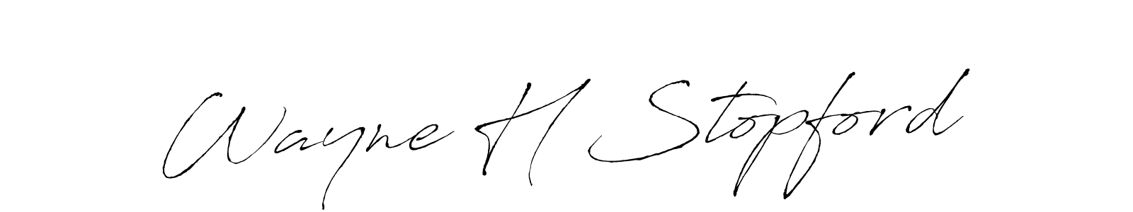 How to make Wayne H Stopford signature? Antro_Vectra is a professional autograph style. Create handwritten signature for Wayne H Stopford name. Wayne H Stopford signature style 6 images and pictures png