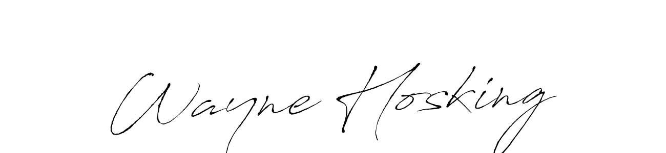 Use a signature maker to create a handwritten signature online. With this signature software, you can design (Antro_Vectra) your own signature for name Wayne Hosking. Wayne Hosking signature style 6 images and pictures png