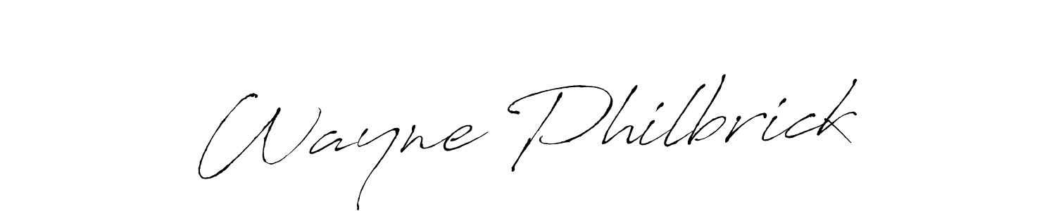 Design your own signature with our free online signature maker. With this signature software, you can create a handwritten (Antro_Vectra) signature for name Wayne Philbrick. Wayne Philbrick signature style 6 images and pictures png