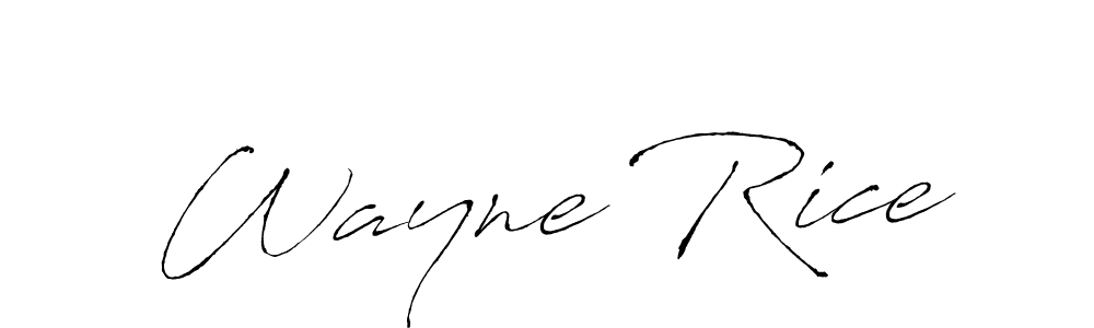 Also we have Wayne Rice name is the best signature style. Create professional handwritten signature collection using Antro_Vectra autograph style. Wayne Rice signature style 6 images and pictures png