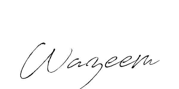 Create a beautiful signature design for name Wazeem. With this signature (Antro_Vectra) fonts, you can make a handwritten signature for free. Wazeem signature style 6 images and pictures png