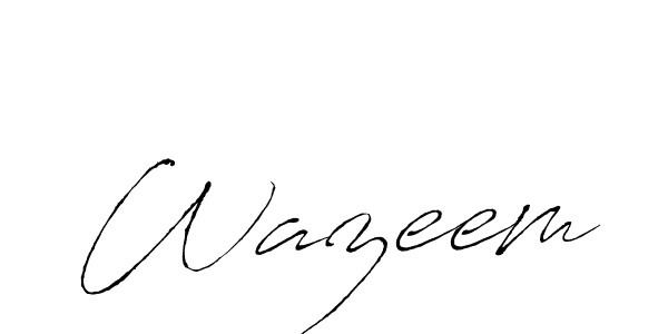 Create a beautiful signature design for name Wazeem. With this signature (Antro_Vectra) fonts, you can make a handwritten signature for free. Wazeem signature style 6 images and pictures png