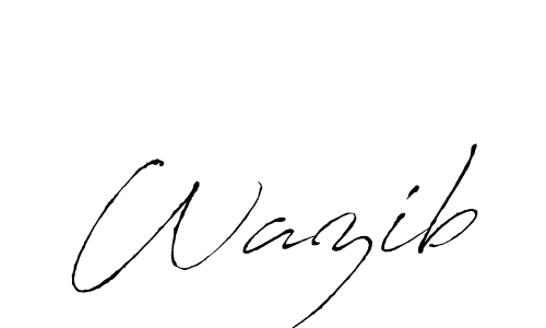 How to make Wazib signature? Antro_Vectra is a professional autograph style. Create handwritten signature for Wazib name. Wazib signature style 6 images and pictures png