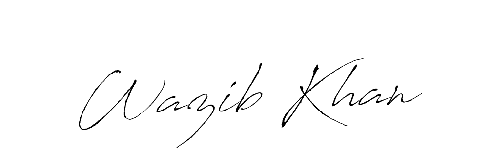 Make a beautiful signature design for name Wazib Khan. With this signature (Antro_Vectra) style, you can create a handwritten signature for free. Wazib Khan signature style 6 images and pictures png