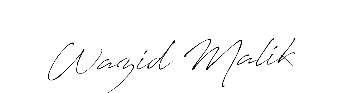 Design your own signature with our free online signature maker. With this signature software, you can create a handwritten (Antro_Vectra) signature for name Wazid Malik. Wazid Malik signature style 6 images and pictures png