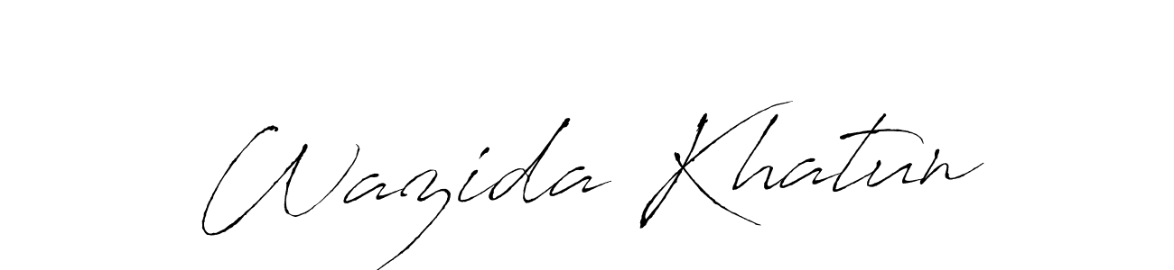 Make a beautiful signature design for name Wazida Khatun. With this signature (Antro_Vectra) style, you can create a handwritten signature for free. Wazida Khatun signature style 6 images and pictures png