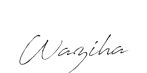 Create a beautiful signature design for name Waziha. With this signature (Antro_Vectra) fonts, you can make a handwritten signature for free. Waziha signature style 6 images and pictures png