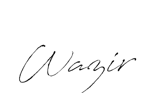 Create a beautiful signature design for name Wazir. With this signature (Antro_Vectra) fonts, you can make a handwritten signature for free. Wazir signature style 6 images and pictures png